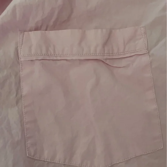 SKIMS Cotton Poplin Button Up Shirt Collared Baby Pink Oversized Sleep Size M - Picture 3 of 10